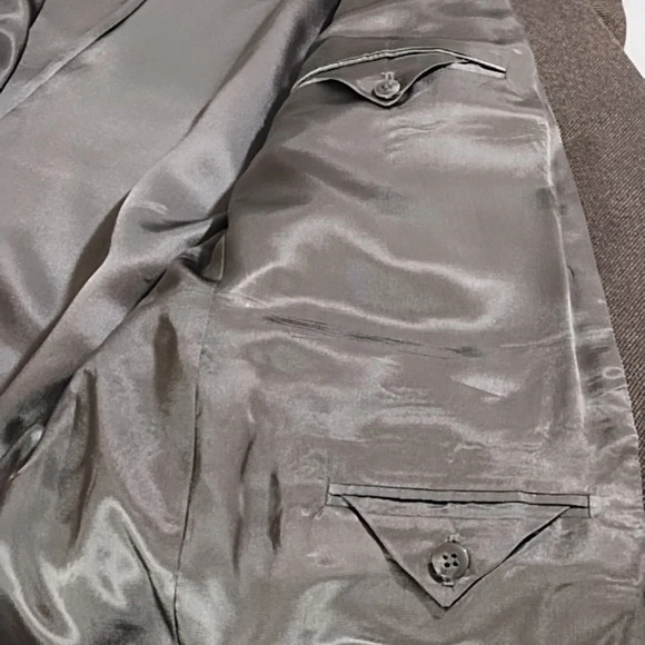 Oscar De Larenta 100% Wool Blazer suit Coat Jacket Brown & Black 46 Long - Picture 4 of 12